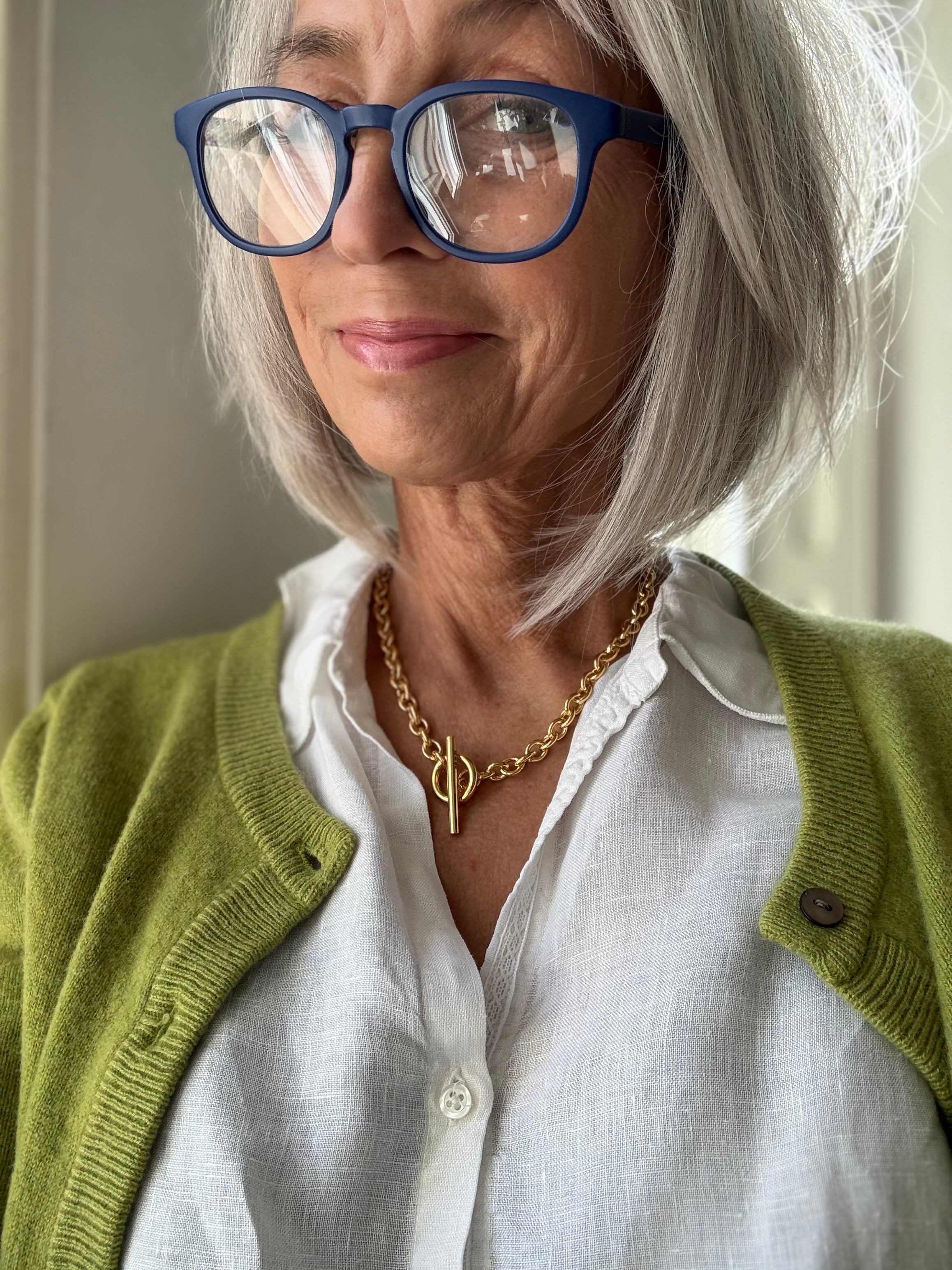 Solo Gold Vermeil T-Bar Necklace