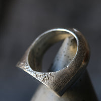 Sand Cast Personalised Silver Signet Ring - Thumbnail 5