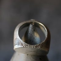 Sand Cast Personalised Silver Signet Ring - Thumbnail 6