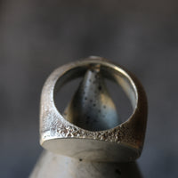 Sand Cast Personalised Silver Signet Ring