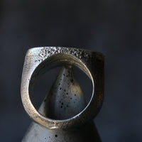 Sand Cast Personalised Silver Signet Ring - Thumbnail 8