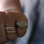 Sand Cast Personalised Silver Signet Ring - Image 10
