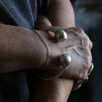 Sand Cast Silver Torque Bangle - Image 6