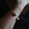 Sand Cast Silver Torque Bangle - Thumbnail 2