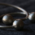 Sand Cast Silver Torque Bangle - Image 4