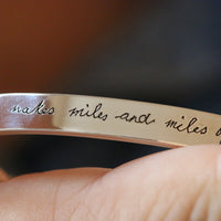 Silver Handwriting Cuff Bracelet – Polished finish
