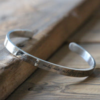 Silver Handwriting Cuff Bracelet - Thumbnail 5