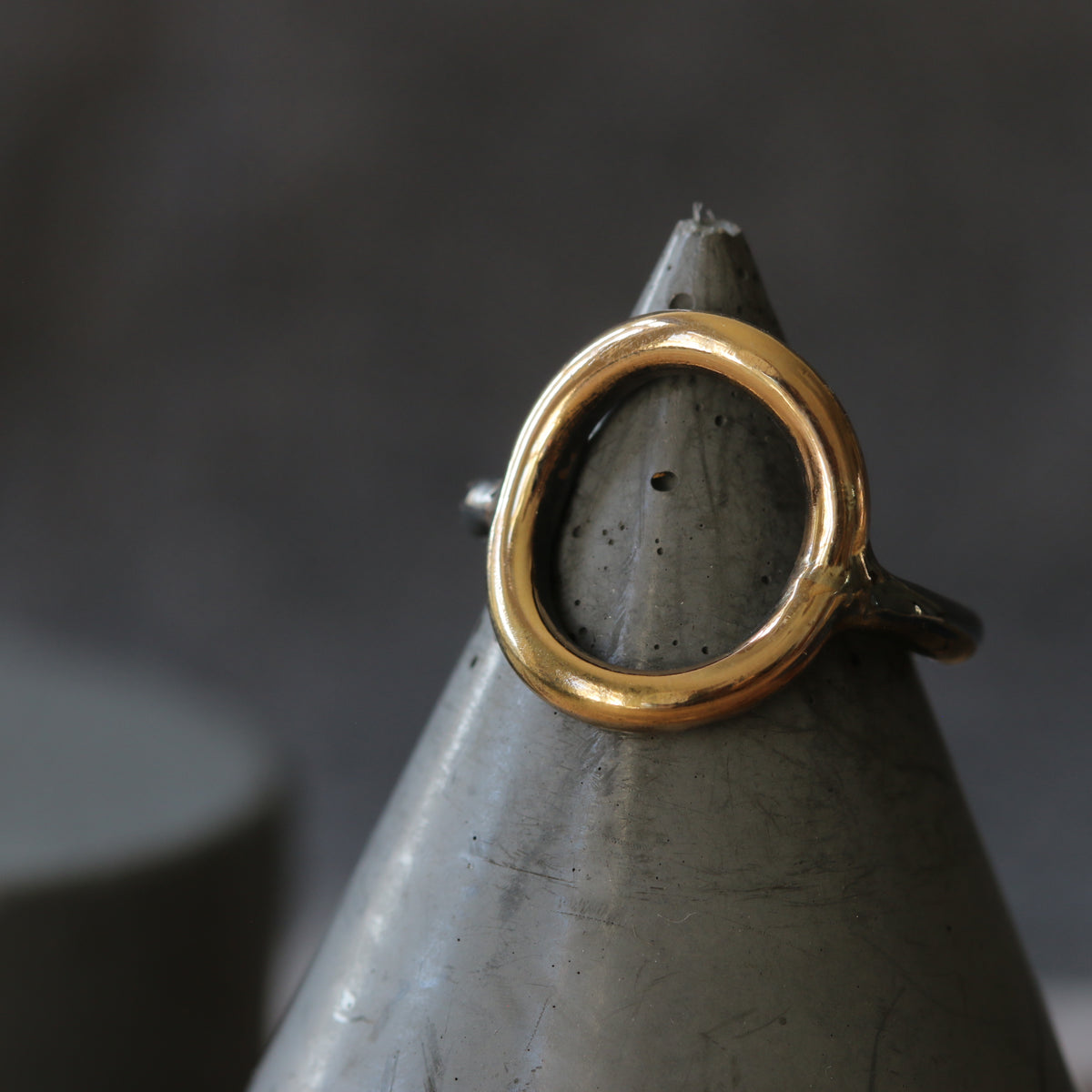 Silver and Gold Open Circle Ring