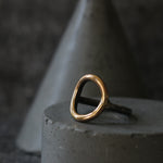 Silver and Gold Open Circle Ring - Image 2