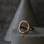 Silver and Gold Open Circle Ring - Image 3