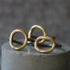 Silver and Gold Open Circle Ring - Thumbnail 4