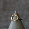 Silver and Gold Open Oval Ring - Thumbnail 2