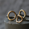 Silver and Gold Open Oval Ring - Thumbnail 6