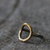 Silver and Gold Open Circle Ring - Thumbnail 9