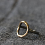 Silver and Gold Open Circle Ring - Image 9