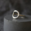 Hammered Silver Open Circle Ring - Thumbnail 2