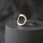 Hammered Silver Open Circle Ring - Image 2