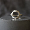 Hammered Silver Open Circle Ring - Thumbnail 6