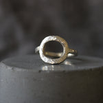 Hammered Silver Open Circle Ring - Image 6