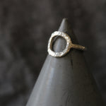 Hammered Silver Open Circle Ring - Image 7