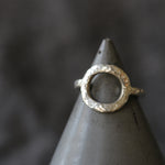 Hammered Silver Open Circle Ring - Image 9