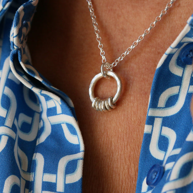 Gold and Silver Milestone Ring Necklace - Image 7