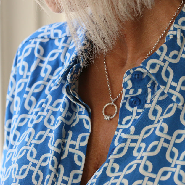 Gold and Silver Milestone Ring Necklace - Image 8