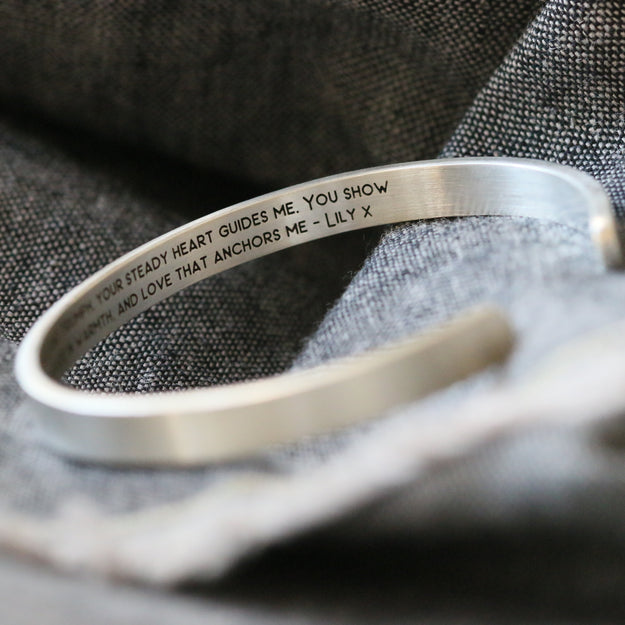 Men's Personalised Silver Cuff Bracelet - Image 5