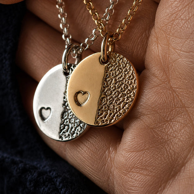 Gold Vermeil Eclipse Dog Nose Print Necklace