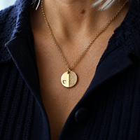 Gold Vermeil Eclipse Dog Nose Print Necklace - Thumbnail 3
