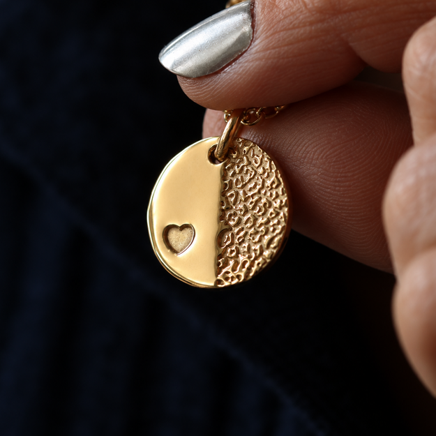 Gold Vermeil Eclipse Dog Nose Print Necklace