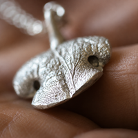 Silver Snozza™ Rounded Dog Nose Impression Necklace - Thumbnail 5