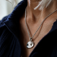 Silver Snozza™ Oval Dog Nose Impression Necklace - Thumbnail 7