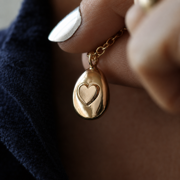 Gold Secret Chamber Pebble Ashes Necklace - Image 3