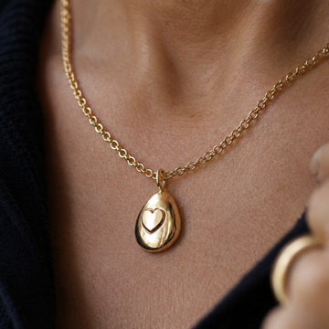 Gold Secret Chamber Pebble Ashes Necklace