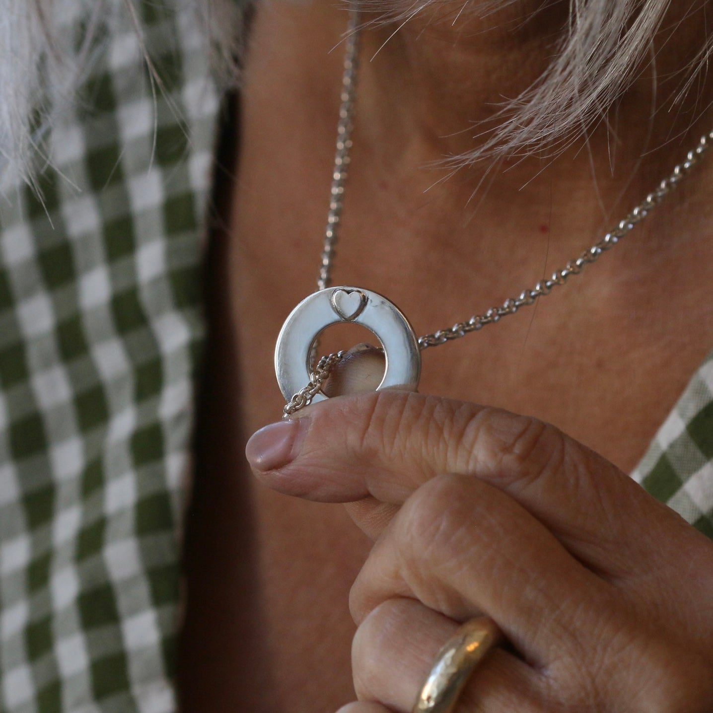 Personalised Silver Washer Ashes Necklace