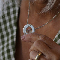 Personalised Silver Washer Ashes Necklace - Thumbnail 2