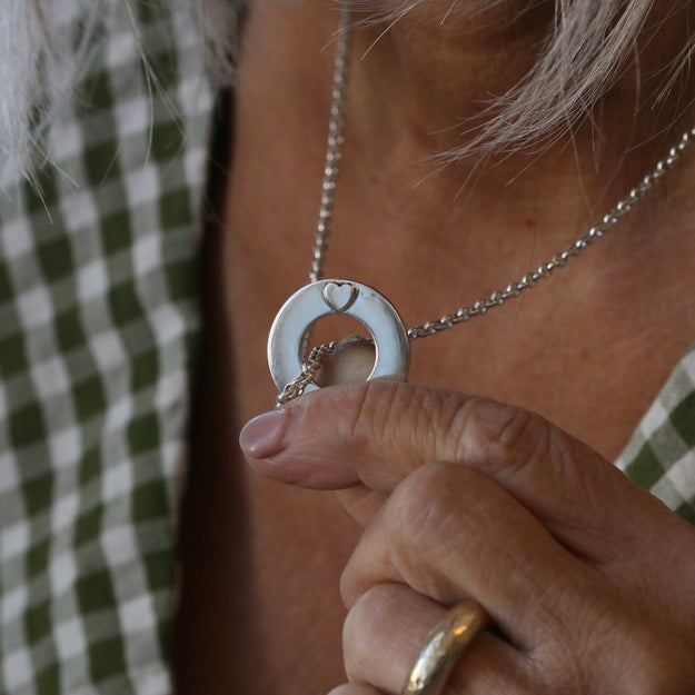 Personalised Silver Washer Ashes Necklace - Image 2