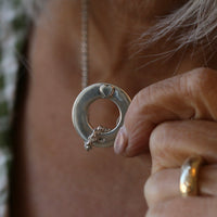 Personalised Silver Washer Ashes Necklace - Thumbnail 3