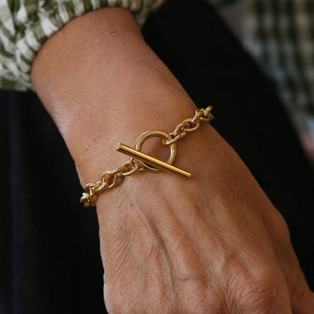 Solo Gold Vermeil T-Bar Bracelet - Image 4