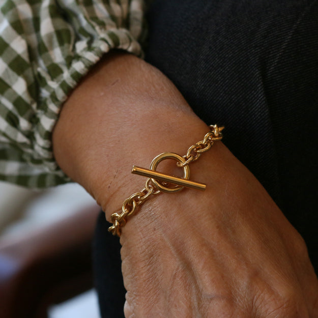 Solo Gold Vermeil T-Bar Bracelet - Image 7