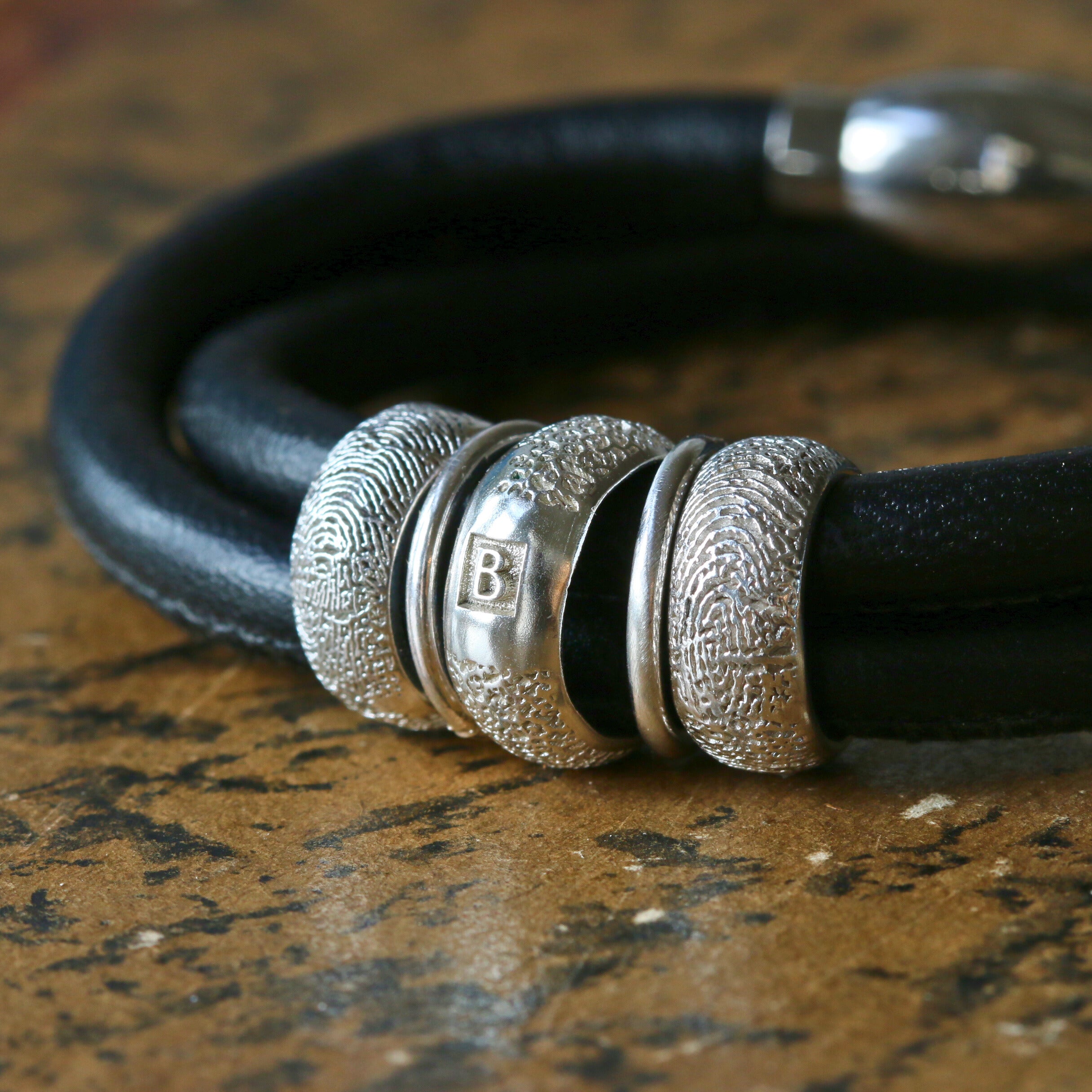 Heirloom Fingerprint and Dog Nose Print Story Bracelet