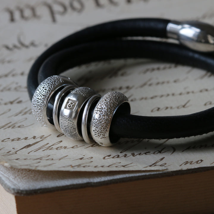 Heirloom Fingerprint and Dog Nose Print Story Bracelet