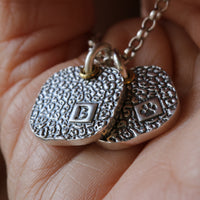 Silver Dog Nose Print Necklace - Thumbnail 6