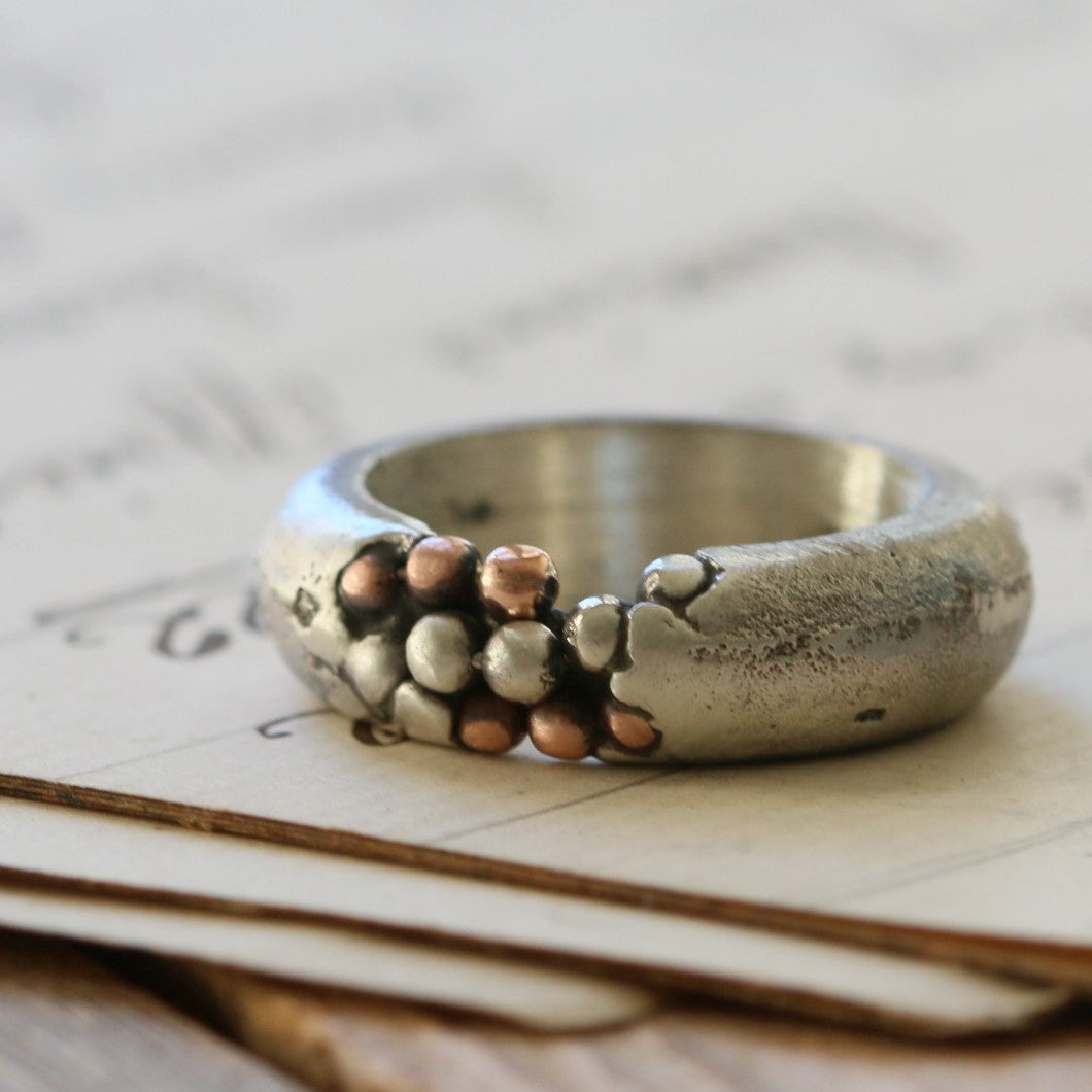 Silver Seafoam Ring (Copper and Silver)