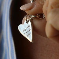 Silver Belcher Chain Heart Necklace - Thumbnail 1
