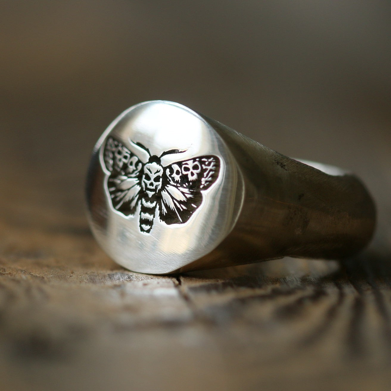 Death Moth Signet Ring