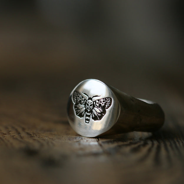 Death Moth Signet Ring - Image 4