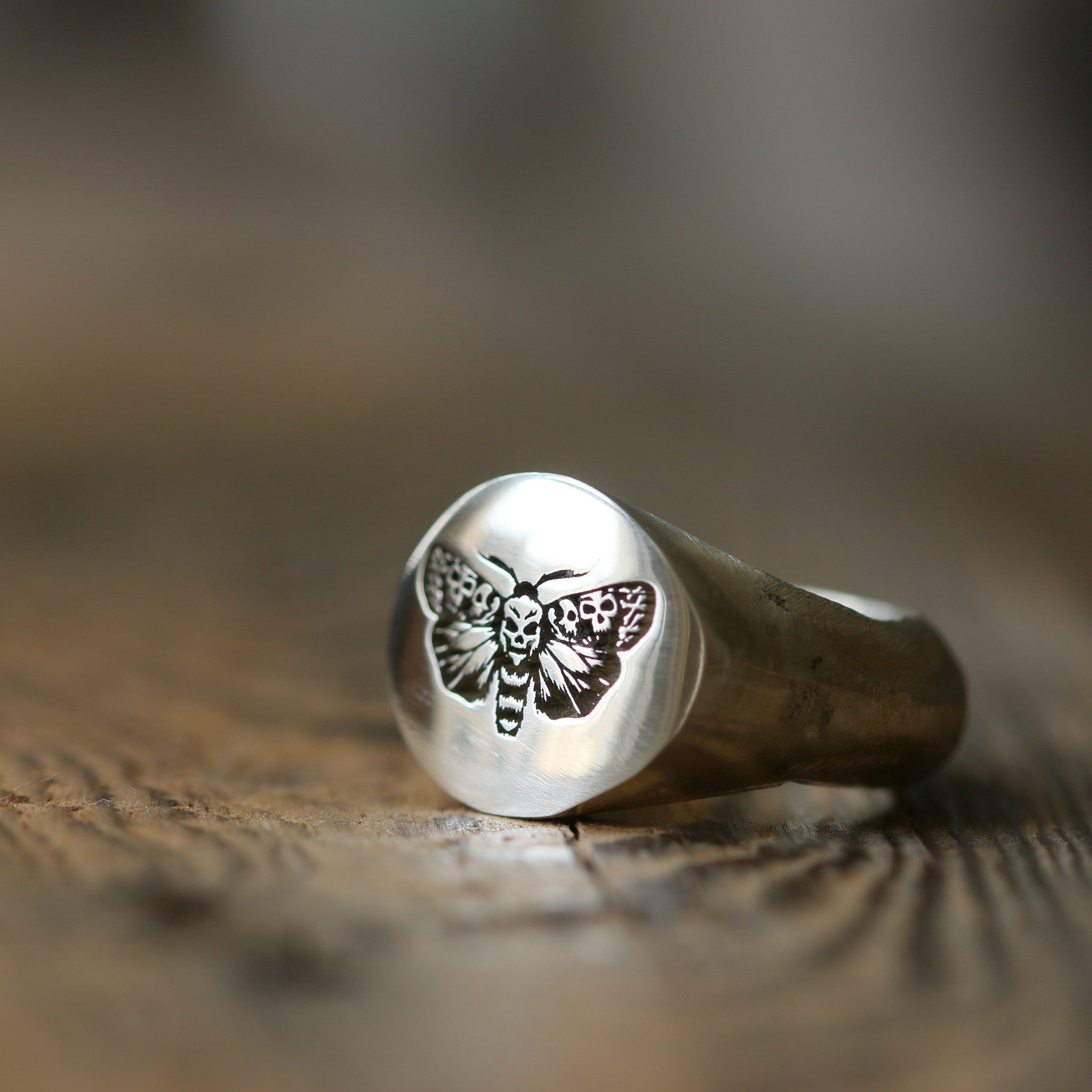 Death Moth Signet Ring