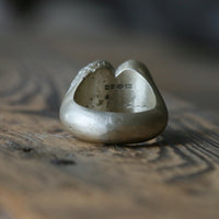 Sand Cast Heart Signet Ring - Thumbnail 2